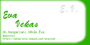 eva vekas business card